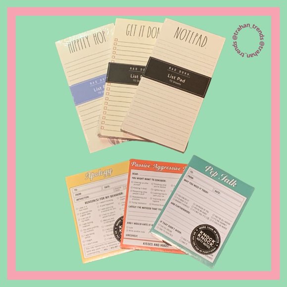 🟫 RL-6️⃣ Different Notepads Rae Dunn and Knock Knock Pads - Picture 13 of 16